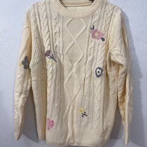 New embroidered knit sweater pullover